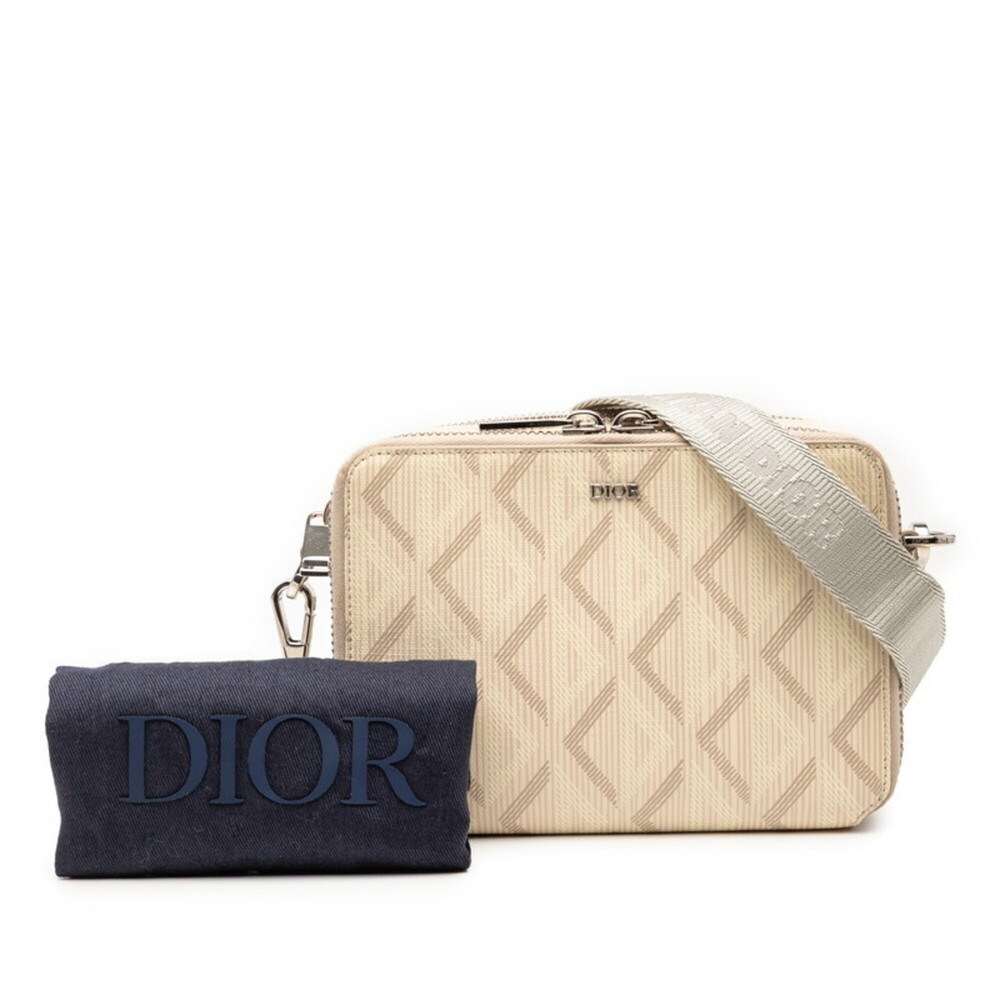 CHRISTIAN DIOR Cream Diamond Leather Shoulder Bag - Picture 7 of 7